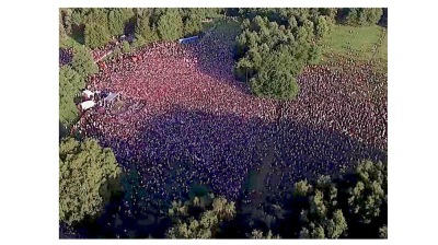 Huge crowd turns out in Svetlana Tikhanovskaya’s support rally-concert in Minsk