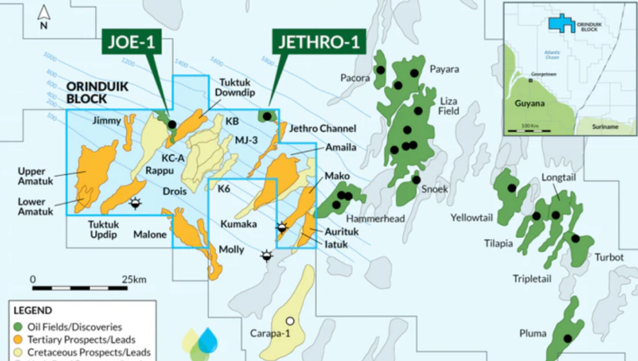 Tullow and its partners have made two non-commercial finds at Orinduik