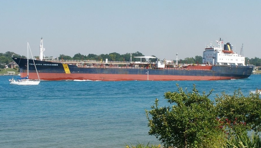 The MV Asphalt Princess photographed when it was named Thalassa Desgagnes. In 2017, the vessel was sold and renamed.