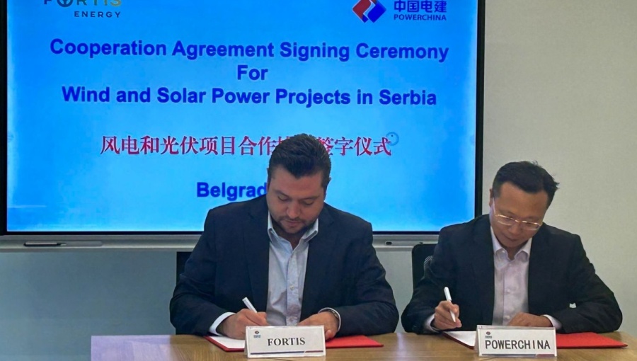 A new partnership between Fortis Energy and PowerChina, signed in Belgrade, aims to develop projects with a combined capacity of over 850 MW.