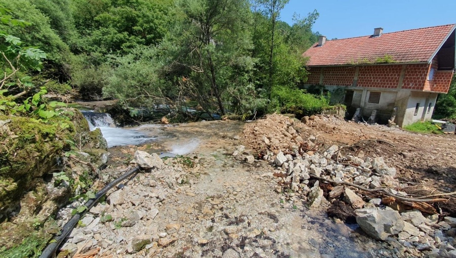 Activists have been protesting against plans to build a small hydropower plant near the source of the Una river.