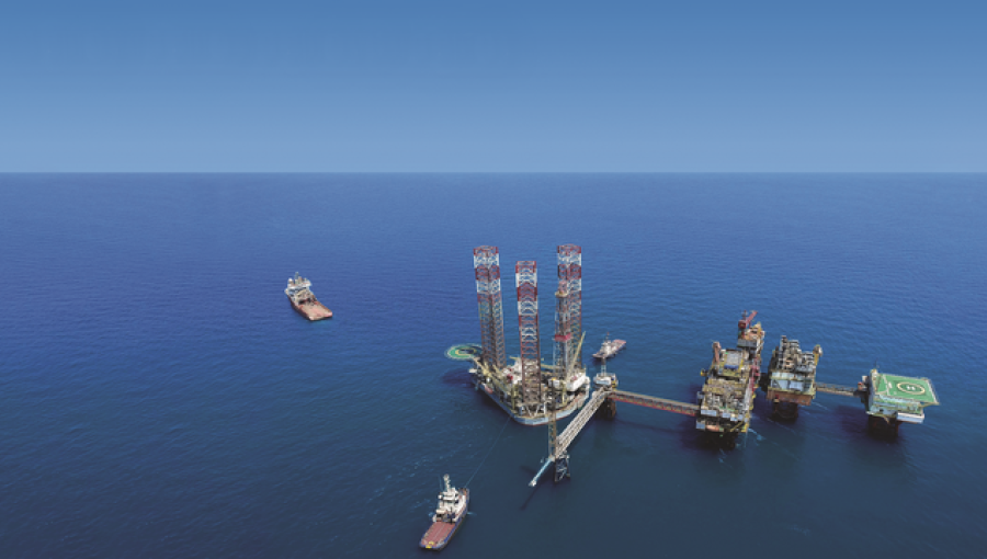 An offshore platform in the Black Sea.