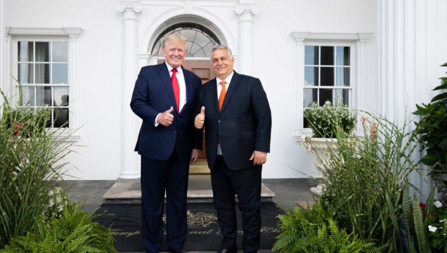 Viktor Orban last met Donald Trump in Washington earlier this year.