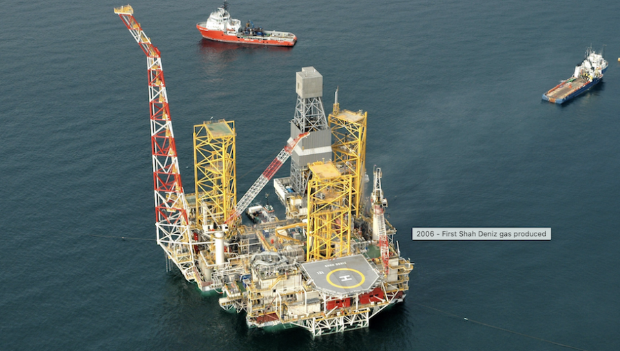 The Shah Deniz field operated by BP first began production in 2006