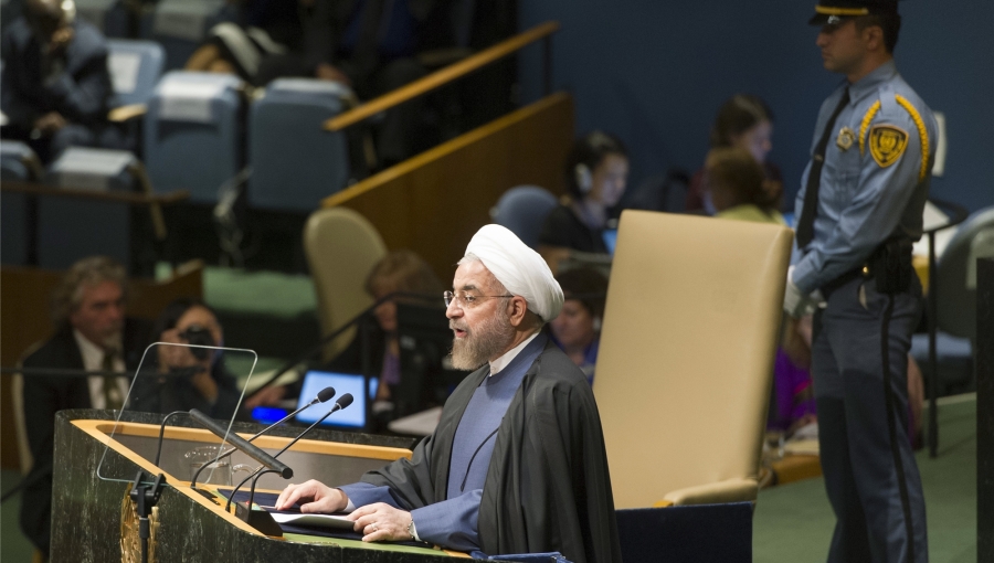 Rouhani addresses world leaders at the UN General Assembly in New York.