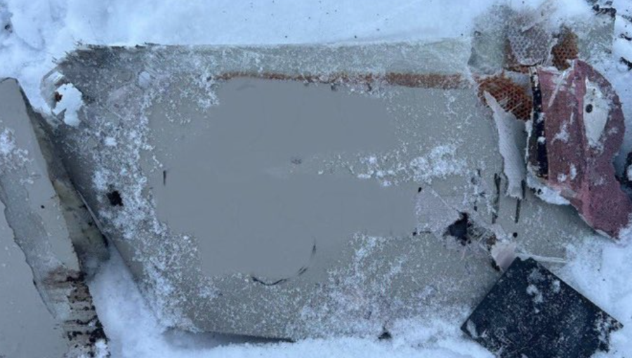 Part of damaged kamikaze drone fired at Ukrainian infrastructure