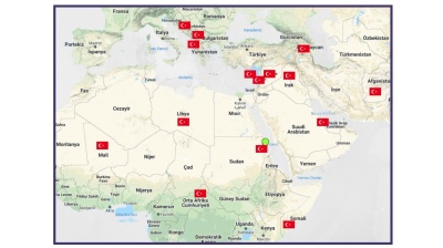 Turkey has the second most foreign military bases in the world after the US