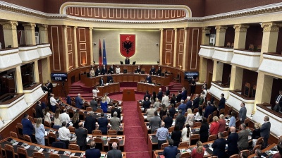 Protesters arrested outside Albanian parliament as MPs debate US defence loan