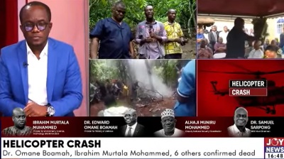 Ghanaian ministers of defence, environment die in helicopter crash along with six others