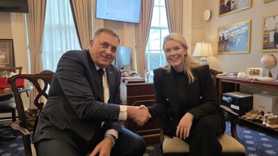Bosnian Serb leader holds “productive” talks in US after sanctions lifted