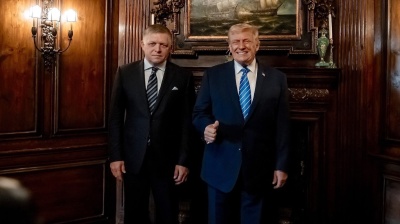 Slovak Prime Minister Robert Fico visited US President Donald Trump at his Florida residence Mar-a-Lago.