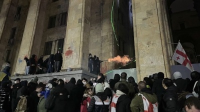 Georgians mark a year of non-stop anti-government protests in Tbilisi
