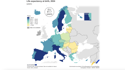 Bulgaria’s life expectancy lowest in the EU, says Eurostat