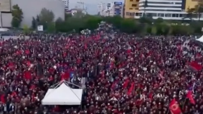 Thousands rally in Tirana demanding justice for former KLA leaders on trial in The Hague
