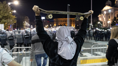 Tensions rise in Serbia as protesters clash outside parliament