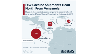Few cocaine shipments head north from Venezuela - STATISTA 