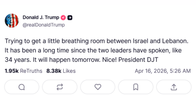 Trump claims Israeli and Lebanese leaders will speak directly as IDF expands buffer zone