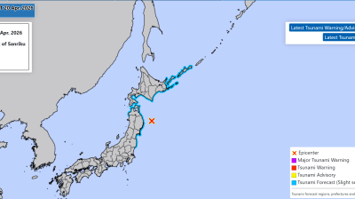 Japan remains vigilant despite easing of tsunami threat