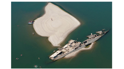 Sunken Nazi warships resurface on Danube as Serbia's drought deepens