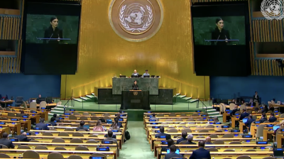 “We need a UN that can act, not only decide,” Uzbekistan's Saida Mirziyoyeva tells General Assembly in New York