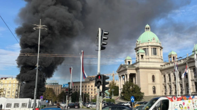 Serbian president calls fire, shooting outside parliament a terrorist attack
