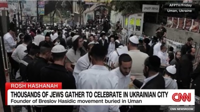 Pilgrims defy war to celebrate Rosh Hashanah in Ukrainian city of Uman