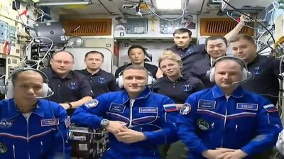 US-Russian crew arrives at International Space Station for eight-month mission