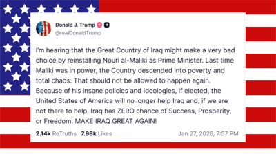 Trump threatens to cut US support if Iraq reinstalls al-Maliki as prime minister