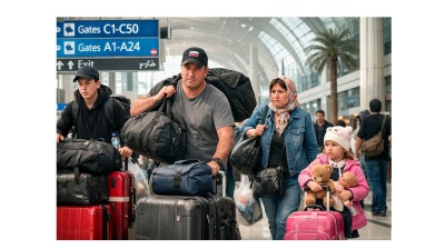 Russians stranded in the Middle East scramble to leave Gulf 