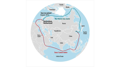 China sends its first east-west cargo ship via Russia’s Arctic Northern route