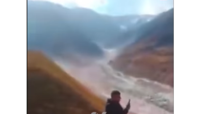 Giant glacier chunk breaks away in Tajikistan, mountain villages put on alert