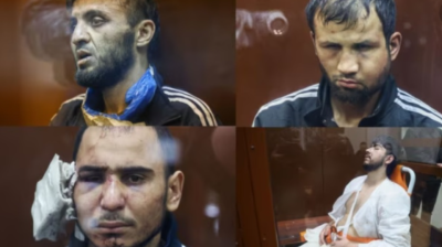 Suspected Tajik terrorist gunmen go on trial in Moscow over Crocus City Hall bloodbath