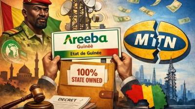 Guinea nationalises telecoms operator Areeba as South Africa's MTN completes exit