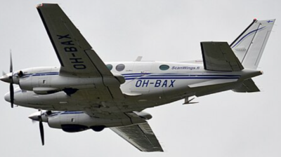 A Beechcraft C90 turboprop plane used by the UAE in cloud-seeding. The UAE is assisting Kazakhstan in its efforts to combat drought with artificial rain tech.