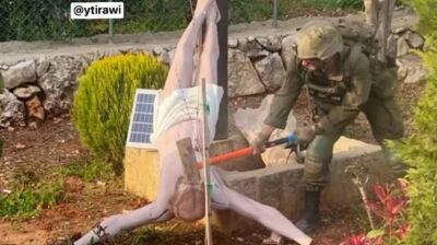 IDF soldier recieves 30-day military detention after smashing Jesus statue in Lebanon