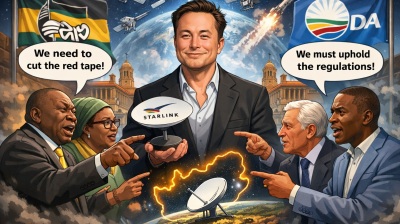 South Africa's governing coalition split over ministerial proposal to ease rules for Starlink launch