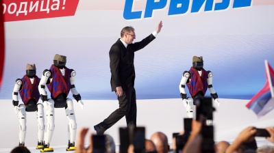 BALKAN BLOG: Dancing robots, giant flags and Serbia's latest political spectacle