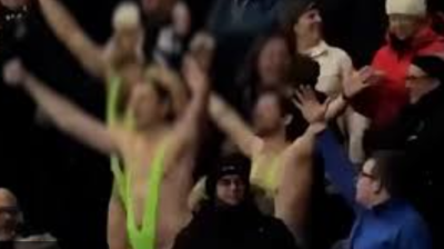 Kazakhstan jails Belgian football fans for Borat “mankini” stadium stunt