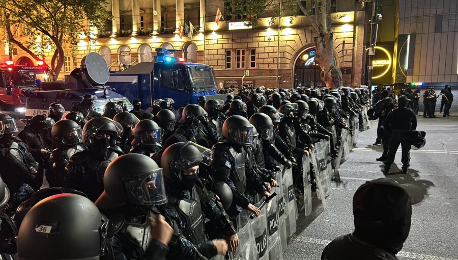 bne IntelliNews Police use pepper spray on demonstrators in Tbilisi