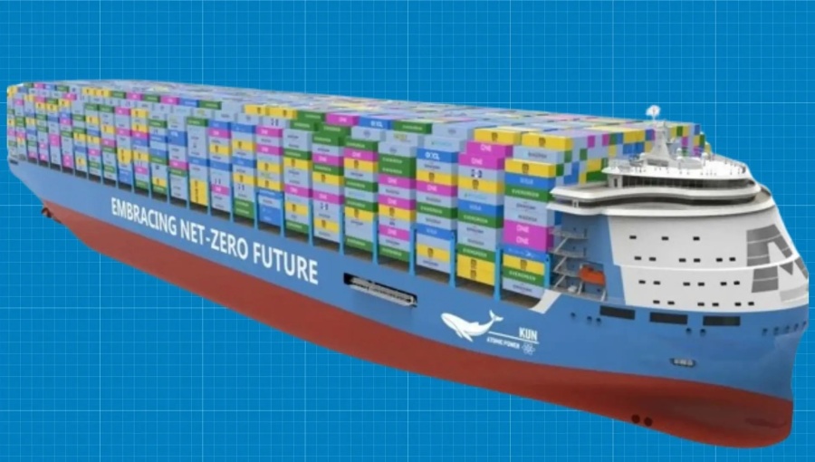 China unveils world’s first thorium-powered container ship that will signficantly reduce maratime emissions. 