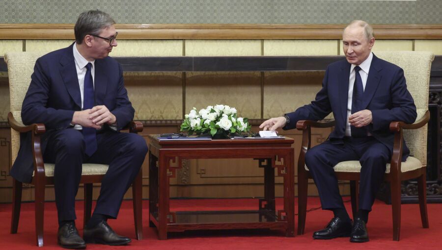 The leaders of Russia and Serbia met on the sidelines of events marking the 80th anniversary of China’s victory over Japan in World War II.