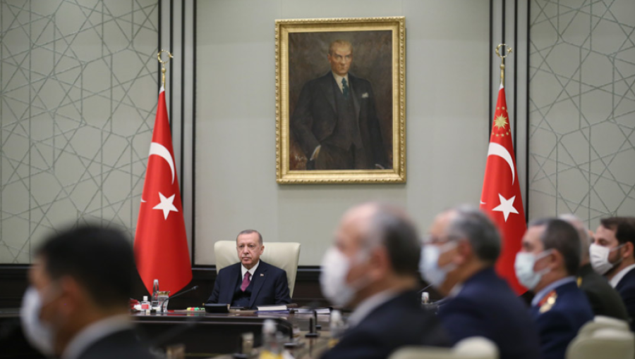 Erdogan chairs a National Security Council meeting on September 24.