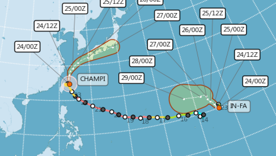 Typhoon Champi continues to disrupt flights and ferries across Taiwan