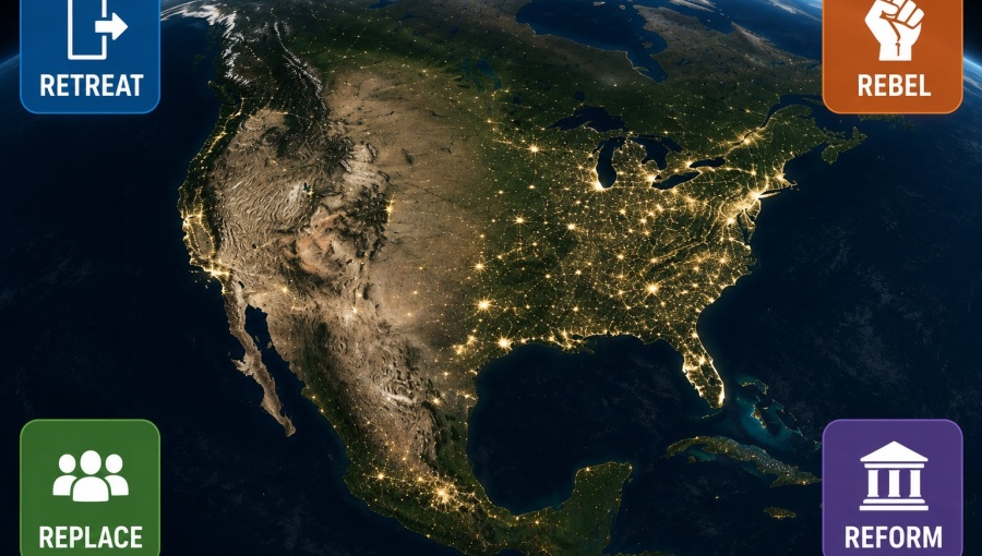 Trump's four-part strategy for a post-American world: retreat, rebel, replace and reform international institutions