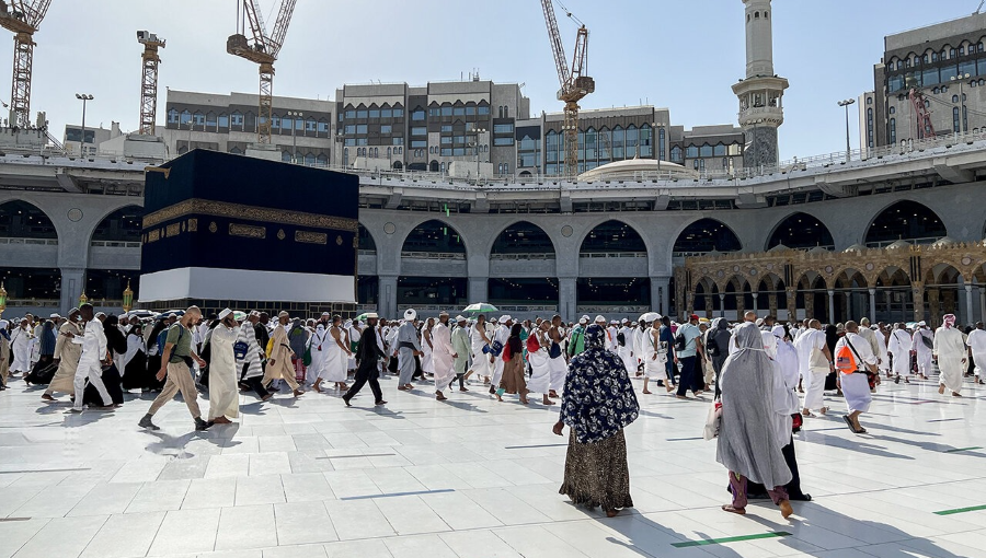 Official document or press conference, signifying the new Hajj rules and their stringent implementation.