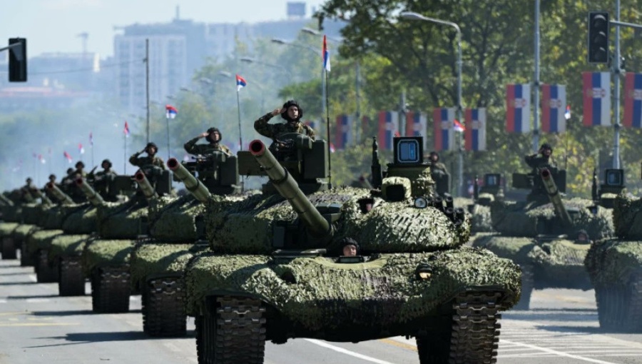 Serbia stages one of its largest military parades in decades