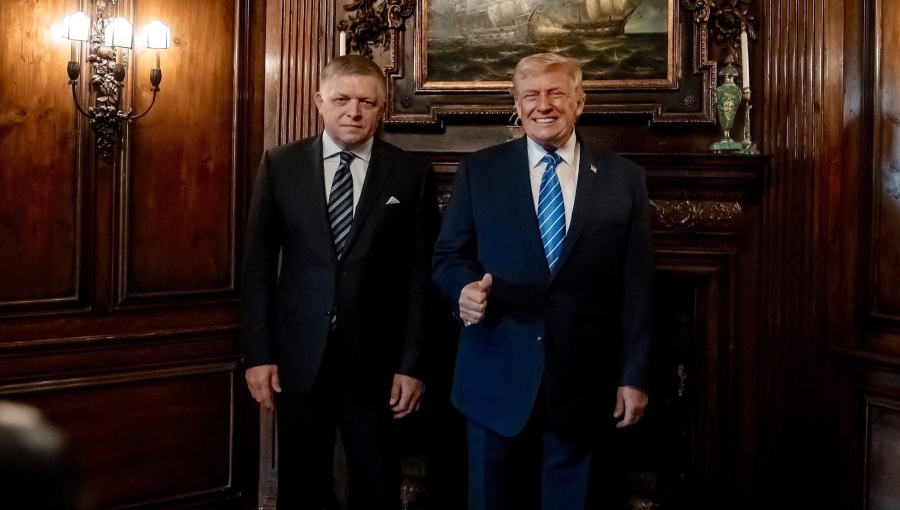 Slovak Prime Minister Robert Fico visited US President Donald Trump at his Florida residence Mar-a-Lago.
