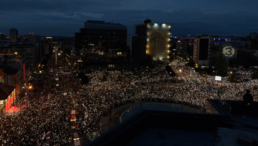 Serbia’s student movement stages mass rally ahead of snap election