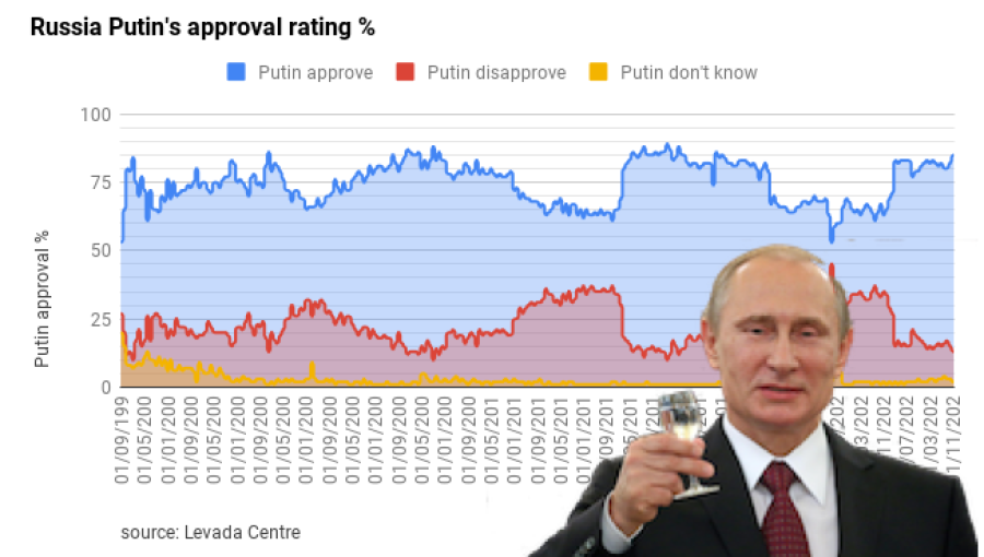 bne IntelliNews - Putin's approval rating up to 85% in November ...