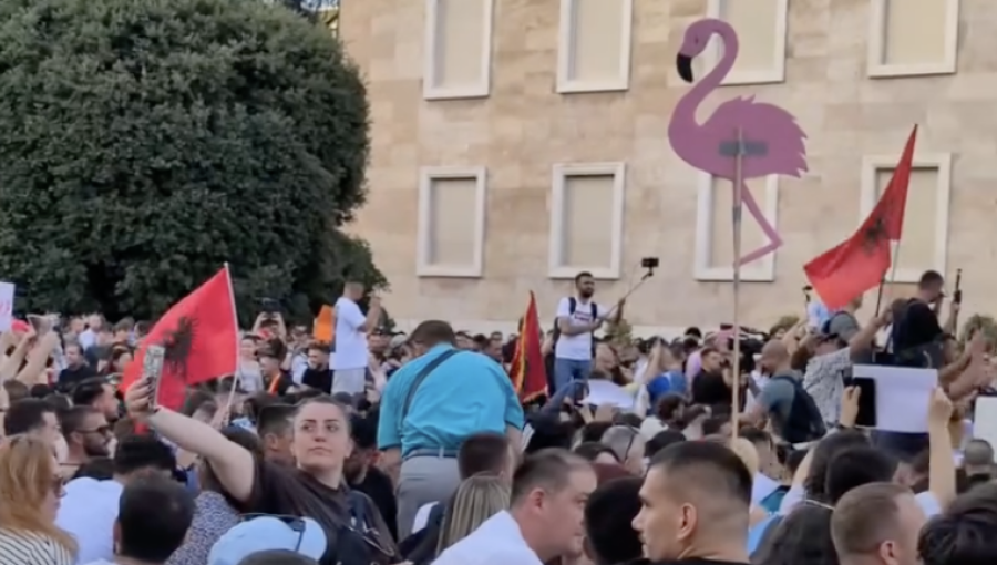 Protesters break through police cordon in Tirana as anger grows over Trump-linked resort project